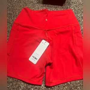 CRZ Nakedfeel 5inch red pocket shorts - size large